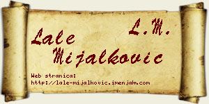 Lale Mijalković vizit kartica